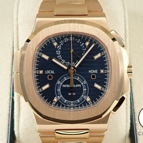 パテックフィリップ ノーチラス トラベルタイム クロノグラフ Ref.5990/1R-001 ローズゴールド ブルーソレイユ文字盤 商品画像1