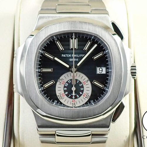 パテックフィリップ ノーチラス クロノグラフ Ref.5980/1A-001 ステンレススチール ブルー文字盤 商品画像1