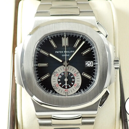 パテックフィリップ ノーチラス クロノグラフ Ref.5980/1A-001 ステンレススチール ブルー文字盤 商品画像1