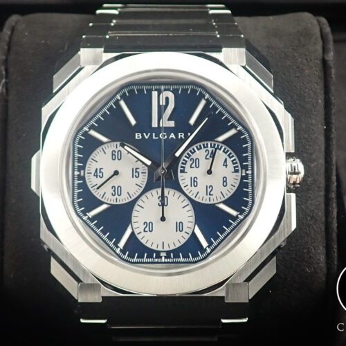 ブルガリ オクト フィニッシモS クロノグラフ GMT Ref.103467 ブルー文字盤 未使用 152V4CUF 商品画像1