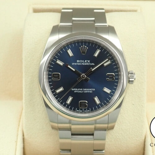 ロレックス オイスターパーペチュアル34 Ref.114200 ステンレススチール ブルー文字盤 商品画像1