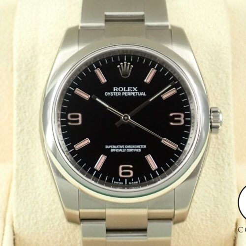 ロレックス オイスターパーペチュアル36 Ref.116000 ステンレススチール ブラックx369ピンク文字盤 商品画像1