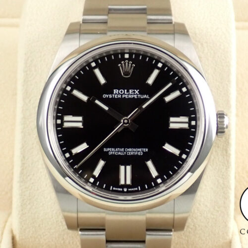 ロレックス オイスターパーペチュアル41 Ref.124300 ステンレススチール ブライトブラック文字盤 商品画像1