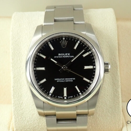ロレックス オイスターパーペチュアル34 Ref.114200 ステンレススチール ブラック文字盤 商品画像1