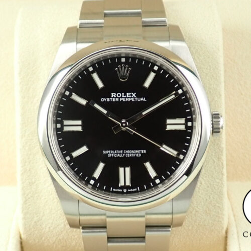 ロレックス オイスターパーペチュアル41 Ref.124300 ステンレススチール ブライトブラック文字盤 商品画像1