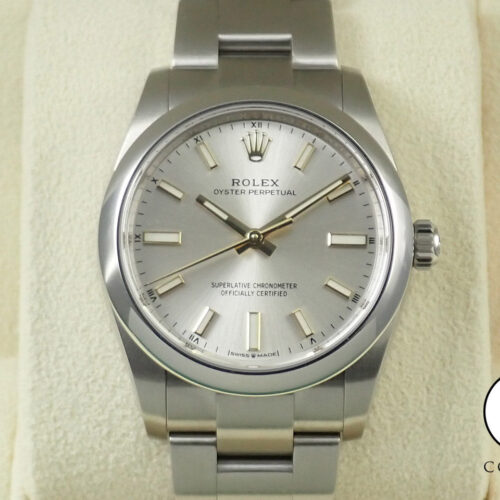 ロレックス オイスターパーペチュアル34 Ref.124200 ステンレススチール シルバー文字盤 商品画像1