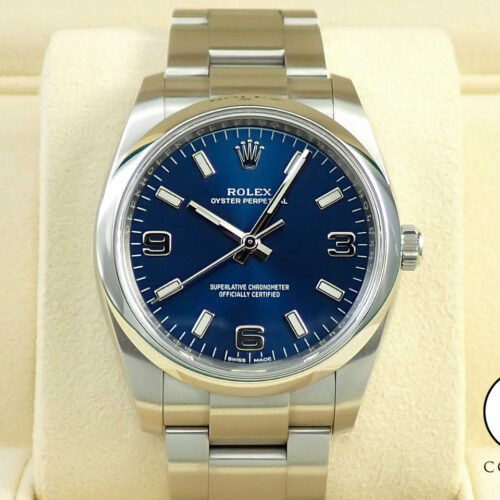 ロレックス オイスターパーペチュアル34 Ref.114200 ステンレススチール ブルー文字盤 商品画像1