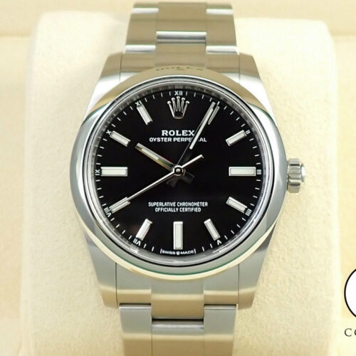 ロレックス オイスターパーペチュアル34 Ref.124200 ステンレススチール ブラック文字盤 商品画像1