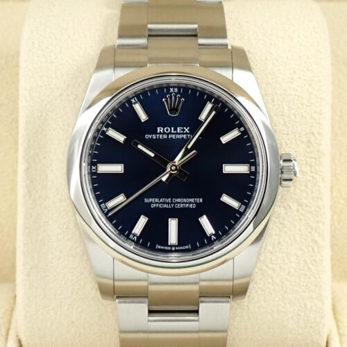 ロレックス オイスターパーペチュアル34 Ref.124200 ステンレススチール ブルー文字盤 商品画像1