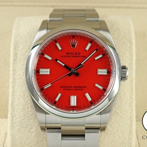 ロレックス オイスターパーペチュアル36 Ref.126000 ステンレススチール コーラルレッド文字盤 商品画像1