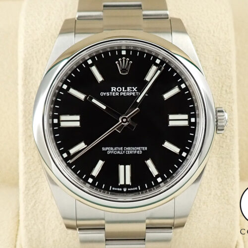 ロレックス オイスターパーペチュアル41 Ref.124300 ステンレススチール ブライトブラック文字盤 商品画像1