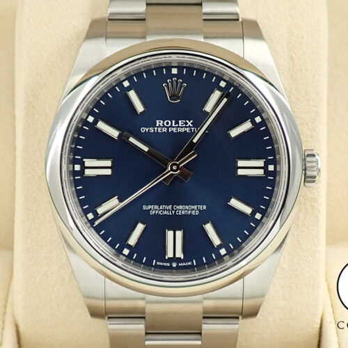 ロレックス オイスターパーペチュアル41 Ref.124300 ステンレススチール ブライトブルー文字盤 商品画像1