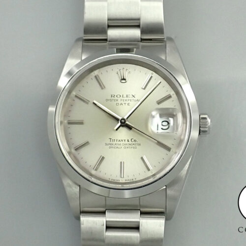 ロレックス オイスターパーペチュアル デイト TIFFANY＆CO. Ref.15200 ステンレススチール シルバー文字盤 商品画像1