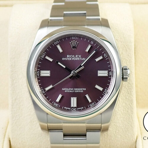 ロレックス オイスターパーペチュアル36 Ref.116000 ステンレススチール レッドグレープ文字盤 商品画像1
