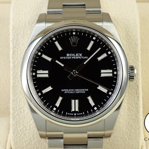 ロレックス オイスターパーペチュアル41 Ref.124300 ステンレススチール ブライトブラック文字盤 商品画像1