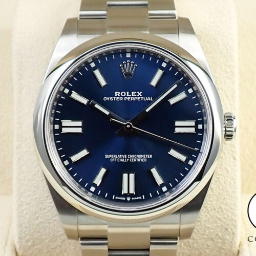 ロレックス オイスターパーペチュアル41 Ref.124300 ステンレススチール ブライトブルー文字盤 商品画像1