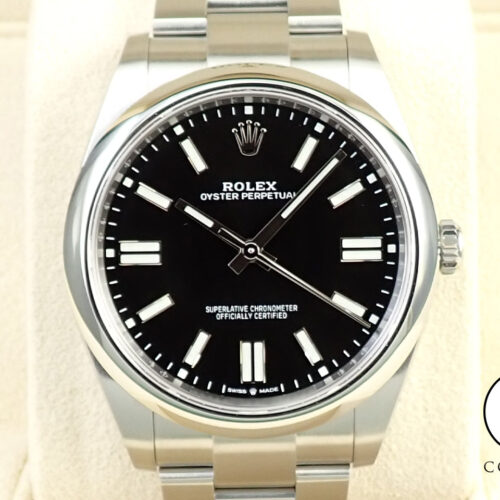 ロレックス オイスターパーペチュアル41 Ref.124300 ステンレススチール ブライトブラック文字盤 商品画像1