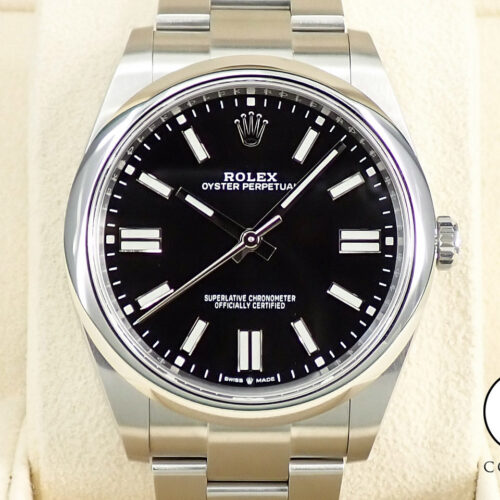 ロレックス オイスターパーペチュアル41 Ref.124300 ステンレススチール ブライトブラック文字盤 商品画像1