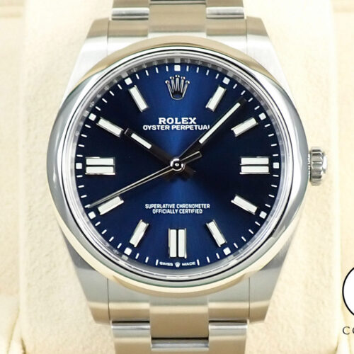ロレックス オイスターパーペチュアル41 Ref.124300 ステンレススチール ブライトブルー文字盤 商品画像1