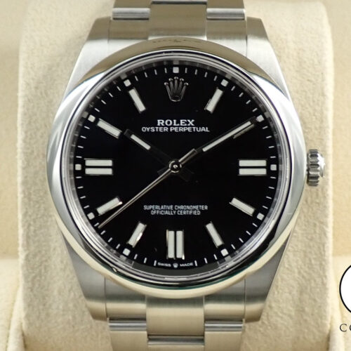 ロレックス オイスターパーペチュアル41 Ref.124300 ステンレススチール ブライトブラック文字盤 商品画像1