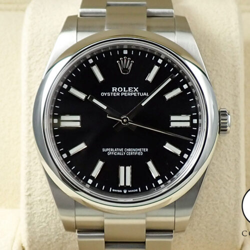 ロレックス オイスターパーペチュアル41 Ref.124300 ステンレススチール ブライトブラック文字盤 商品画像1