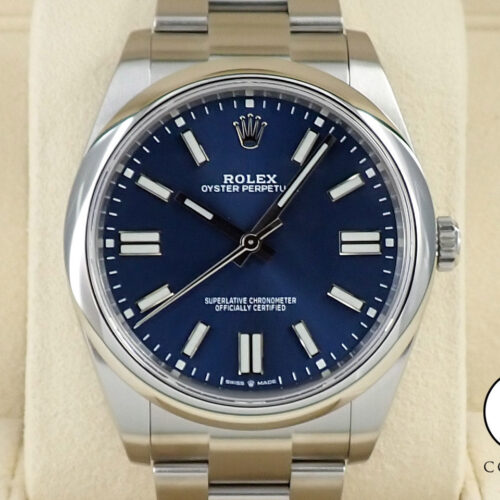 ロレックス オイスターパーペチュアル41 Ref.124300 ステンレススチール ブライトブルー文字盤 商品画像1