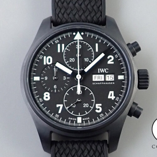 IWC パイロットウォッチ クロノグラフ トリビュート・トゥ・3705 Ref.IW387905 ブラック文字盤 極美品 3AF4MSKX 商品画像1