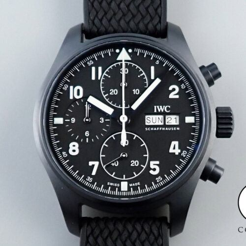 IWC パイロットウォッチ クロノグラフ トリビュート・トゥ・3705 Ref.IW387905 ブラック文字盤 極美品 2S7HZUH6 商品画像1