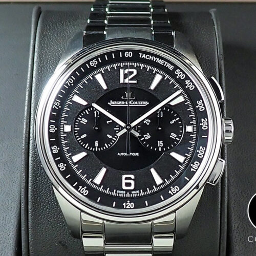 ジャガールクルト ポラリス クロノグラフ Ref.Q9028470 SS ブラック文字盤 中古 0W87RRCF 商品画像1