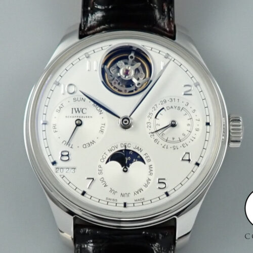 IWC ポルトギーゼ パーペチュアル カレンダー トゥールビヨン Ref.IW504505 シルバー文字盤 美品 3YY2ZJ23 商品画像1