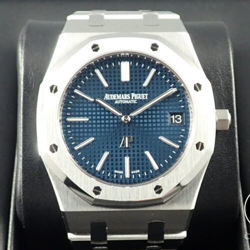 オーデマピゲ ロイヤルオーク エクストラ シン Ref.15202ST.OO.1240ST.01.A ステンレススチール ブルー文字盤 商品画像1