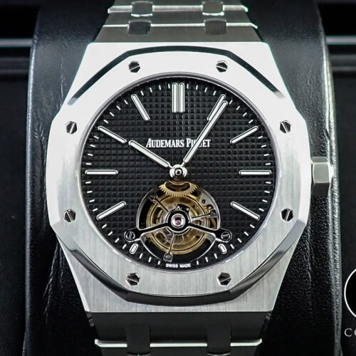 オーデマピゲ ロイヤルオーク トゥールビヨン エクストラ シン Ref.26512ST.OO.1220ST.01 ステンレススチール ブラック文字盤 商品画像1