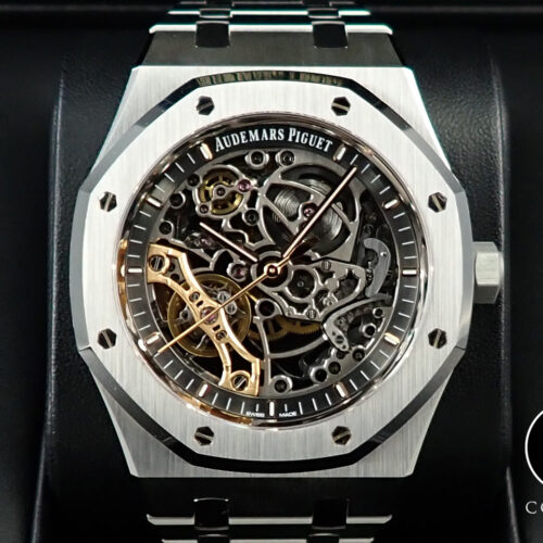 オーデマピゲ ロイヤルオーク ダブル バランスホイール オープンワーク Ref.15407ST.OO.1220ST.01 ステンレススチール スケルトン文字盤 商品画像1