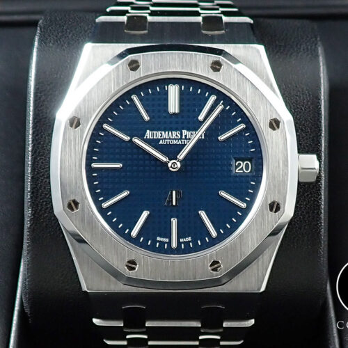 オーデマピゲ ロイヤルオーク ジャンボ エクストラ シン Ref.15202ST.OO.1240ST.01 ステンレススチール ブルー文字盤 商品画像1