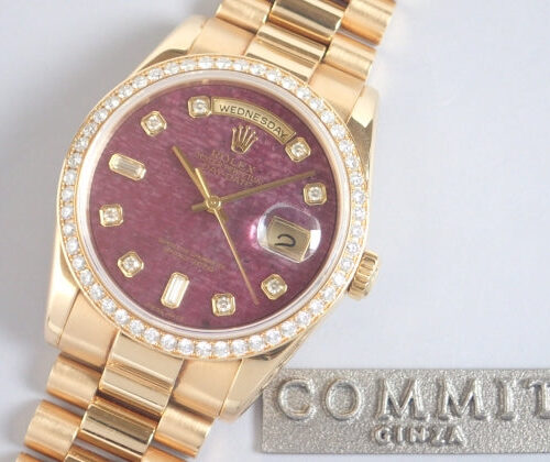 ロレックス デイデイト Ref.118348 ルベライト文字盤 中古 rubellite 商品画像1