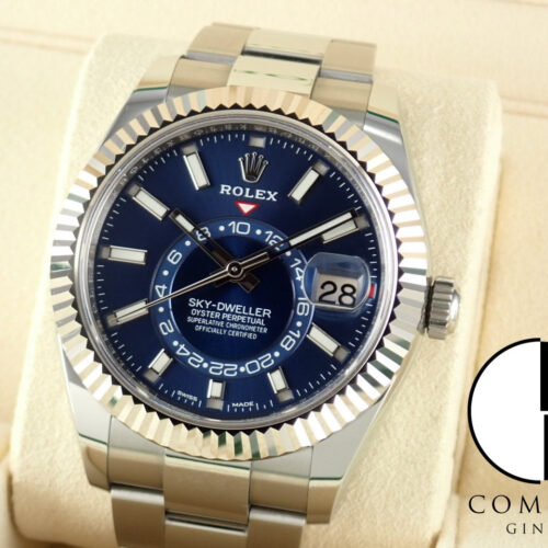 ロレックス スカイドゥエラー Ref.326934 ブルー文字盤 中古 sky-dweller-19 オイスターブレスレット 商品画像1