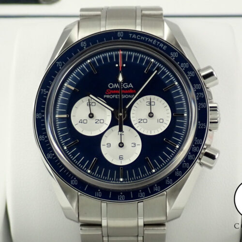 オメガ スピードマスター 記念モデル クロノグラフ 42MM Ref.522.30.42.30.03.001 ブルー文字盤 美品 0Z858911 商品画像1