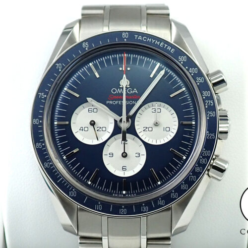 オメガ スピードマスター 記念モデル クロノグラフ 42MM Ref.522.30.42.30.03.001 ブルー文字盤 極美品 A6JA79Z3 商品画像1