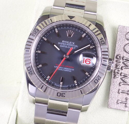ロレックス デイトジャスト Ref.116264 ブラック文字盤 中古 turnograph 商品画像1