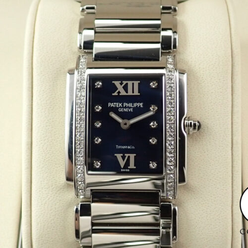 パテックフィリップ Twenty-4 TIFFANY＆CO. Ref.4910/10A-012 ステンレススチール ブルー文字盤 商品画像1